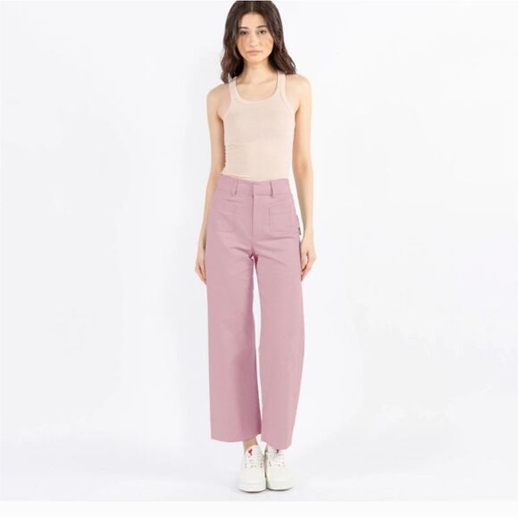 The Script Chiara Wide Leg High Rise Pants in Rose Size 8 - Picture 1 of 13
